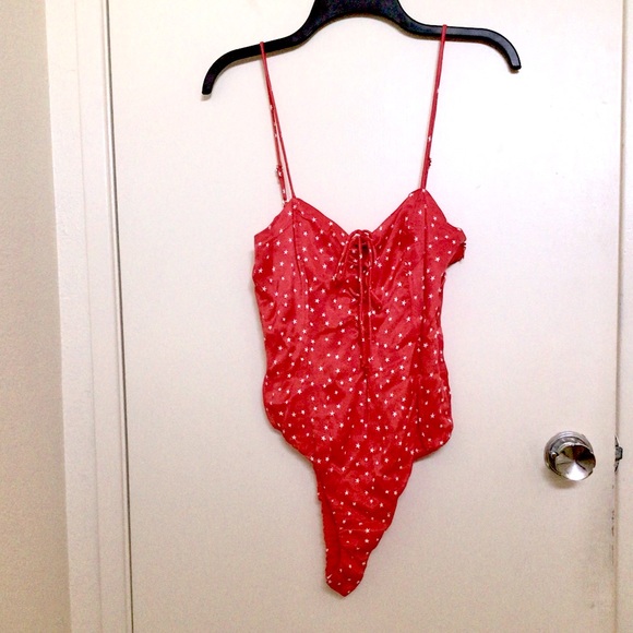 Zara Satin Effect Star Print Bodysuit - Picture 6 of 9